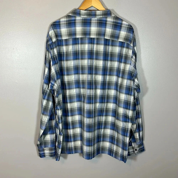 Eddie Bauer Long Sleeve Plaid Button Down Fishing Shirt Mens Size 2XL - Picture 2 of 11